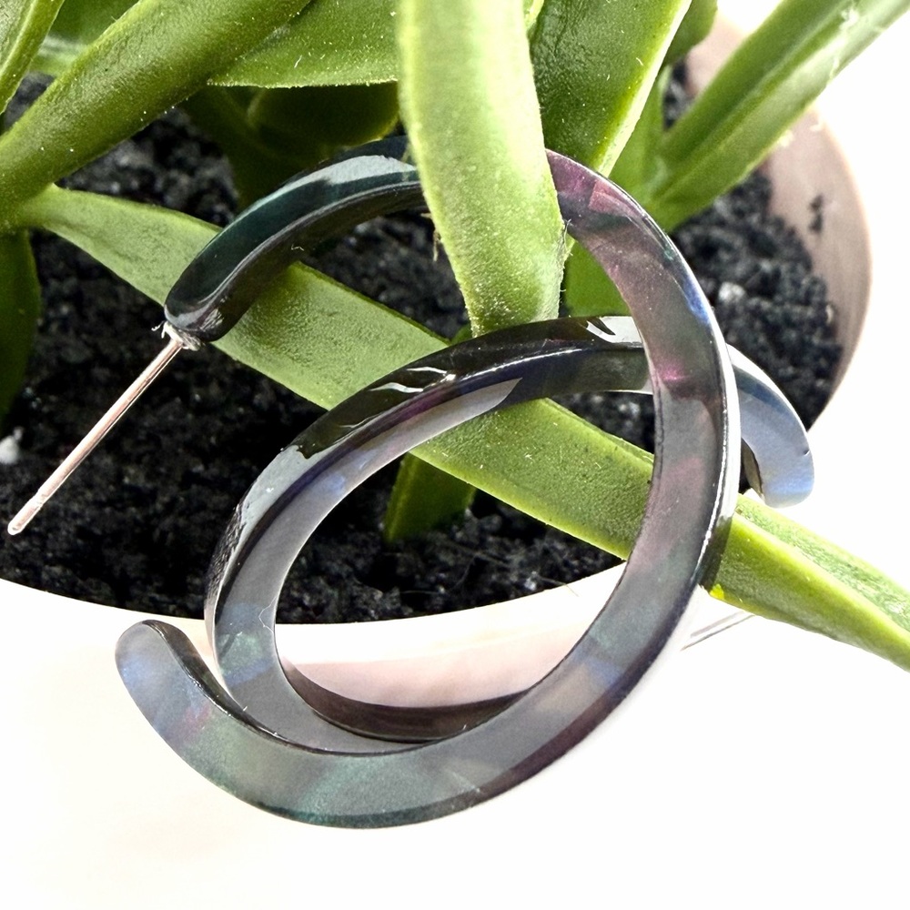 Iridescent Acrylic Hoop Earrings
